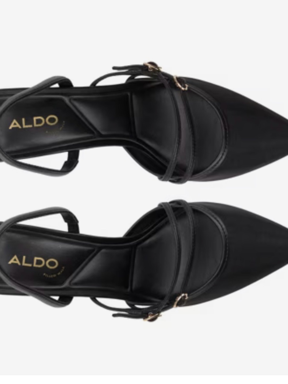 Aldo Renesme Black Pointed Toe Slingback Heel - Picture 2 of 5